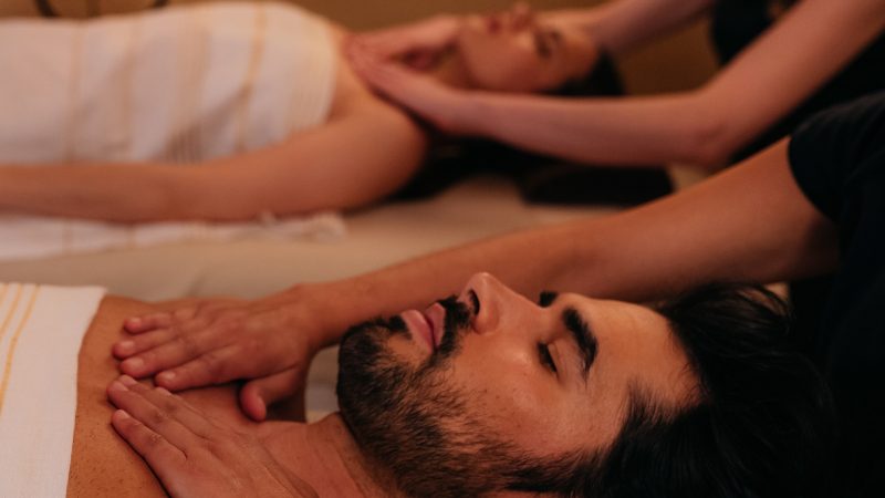 couple receiving shea massages